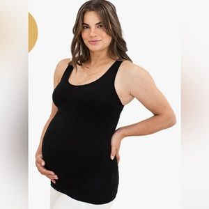 NWT Kindred Bravely Black Bamboo Bump Support Maternity Tank Top Size Medium